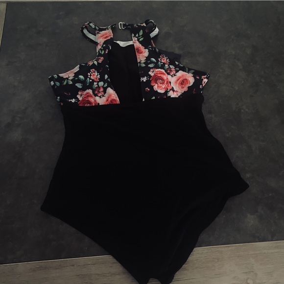 FINIZO Swimsuit High V Neck Plunge Mesh Ruched Monokini Bathing Suits Tummy - Picture 7 of 12